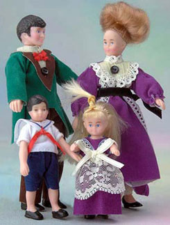 Dollhouse Miniature Victorian Family Of 4